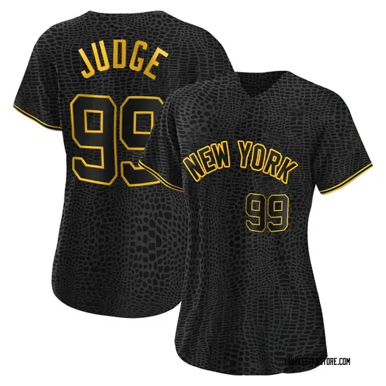 Aaron Judge New York Yankees Women's Replica Snake Skin City Jersey - Black