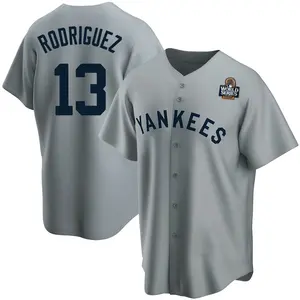 Alex Rodriguez New York Yankees Replica Road Cooperstown Collection 2024 World Series Jersey - Gray