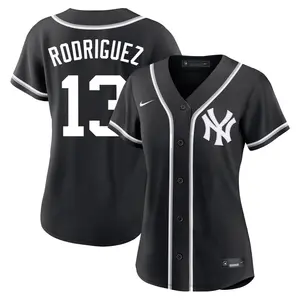 Alex Rodriguez New York Yankees Women's Replica Fashion Out Jersey - Black