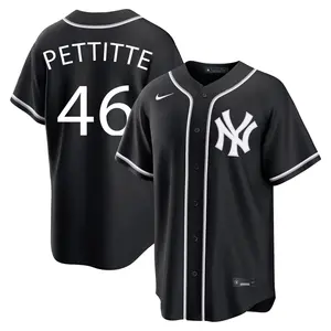 Andy Pettitte New York Yankees Replica Fashion Out Jersey - Black