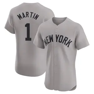 Billy Martin New York Yankees Elite Road Jersey - Gray