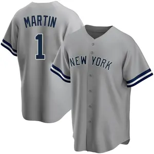 Billy Martin New York Yankees Replica Road Name Jersey - Gray