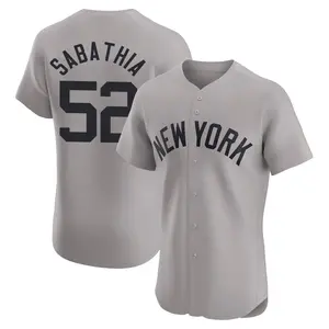CC Sabathia New York Yankees Elite Road Jersey - Gray