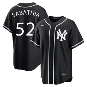 CC Sabathia New York Yankees Replica Fashion Out Jersey - Black