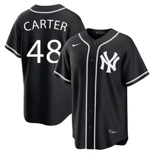 Chris Carter New York Yankees Youth Replica Fashion Out Jersey - Black