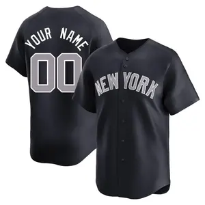 Custom New York Yankees Youth Limited Alternate Jersey - Navy