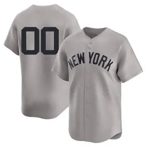 Custom New York Yankees Youth Limited Away 2nd Jersey - Gray
