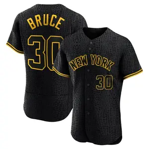 Jay Bruce New York Yankees Authentic Snake Skin City Jersey - Black
