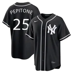 Joe Pepitone New York Yankees Replica Fashion Out Jersey - Black
