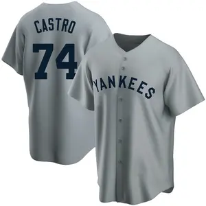 Kervin Castro New York Yankees Replica Road Cooperstown Collection Jersey - Gray