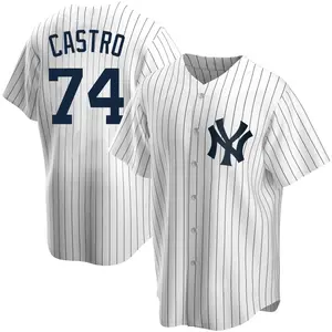Kervin Castro New York Yankees Youth Replica Home Jersey - White
