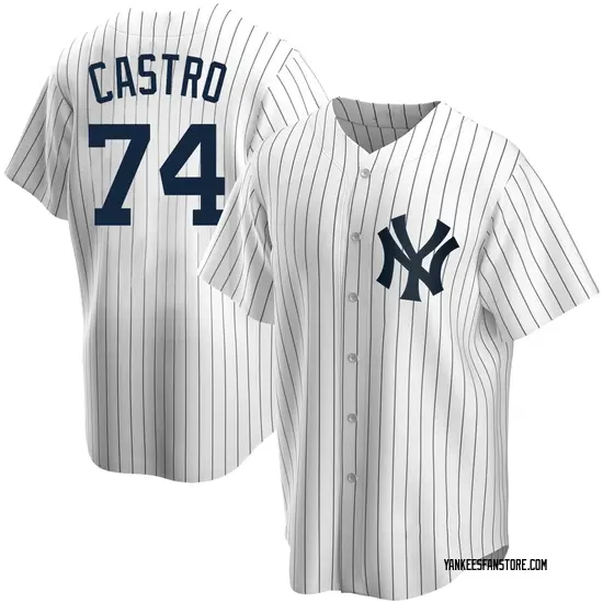 Kervin Castro New York Yankees Youth Replica Home Jersey - White