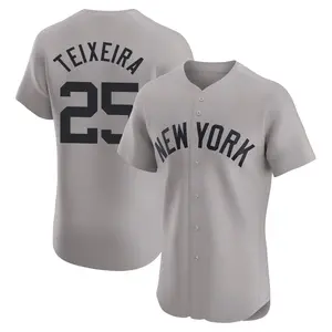 Mark Teixeira New York Yankees Elite Road Jersey - Gray