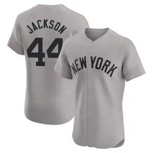 Reggie Jackson New York Yankees Elite Road Jersey - Gray