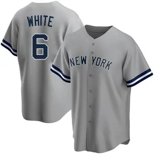 Roy White New York Yankees Replica Gray Road Name Jersey - White